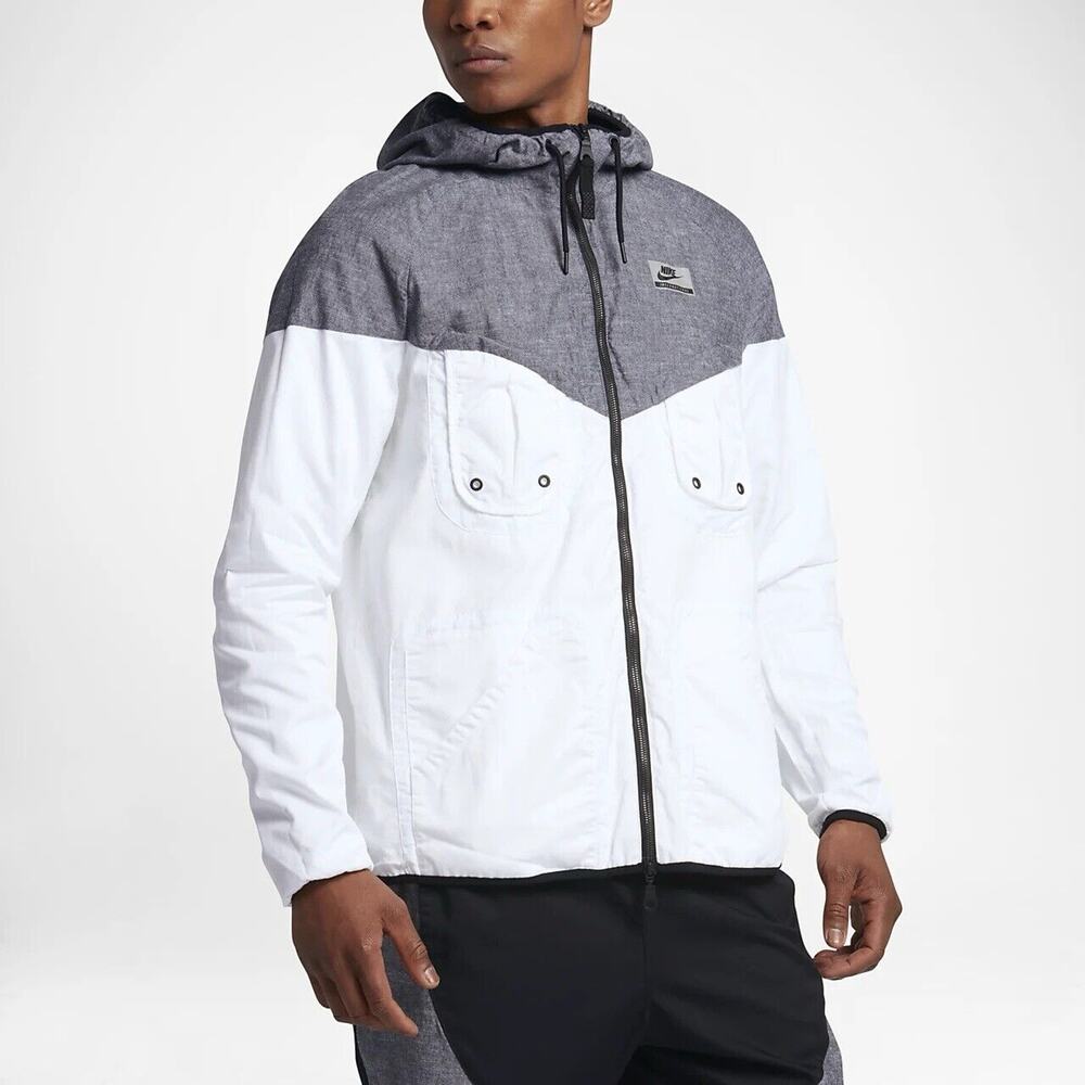 Nike Cargo Utility Windrunner Jacket Men’s Size Small Black White RARE